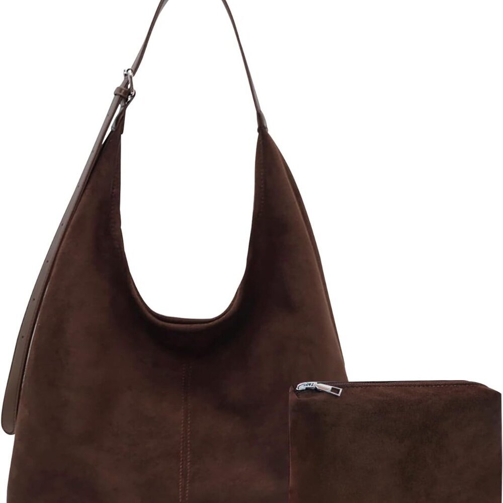 Suede Bags for Women Suede Hobo Bag Retro Suede Tote Bag Slouchy Suede Shoulder